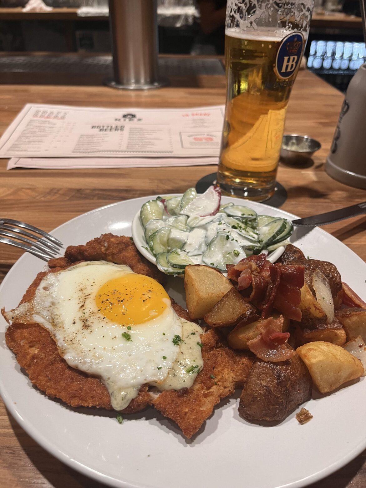 Schnitzel at Kiez in Highland Park