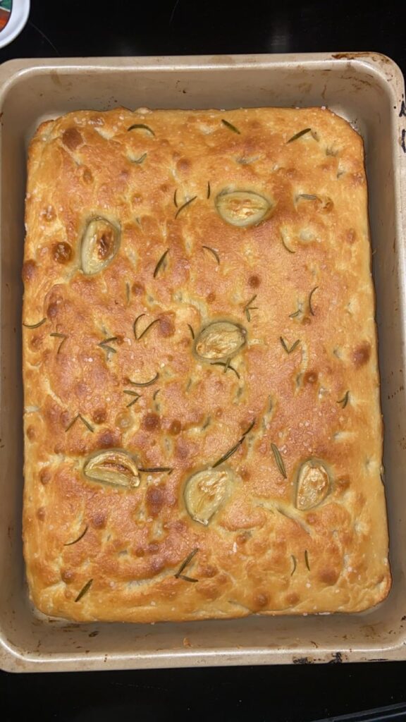Boyfriend’s first time making Focaccia bread!
