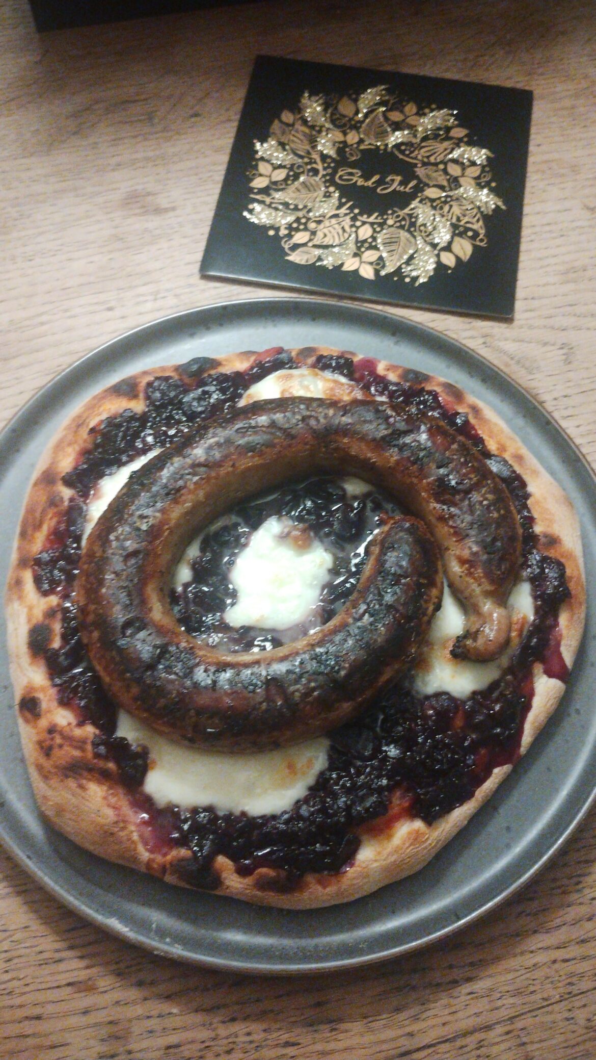 Classical Danish Christmas pizza