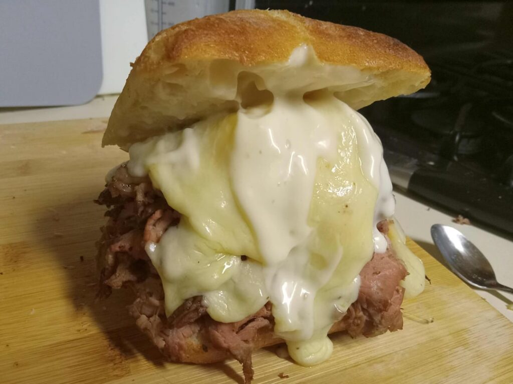 Leftover Rib Roast = "The 1.3 pound French Drip" [ducking].   More in comments... if you ask or taunt me ;-)