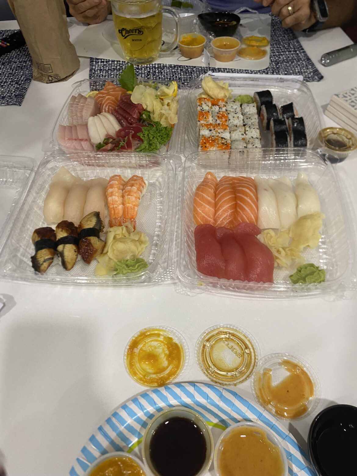 dad and i weren’t feeling well, calls for sushi