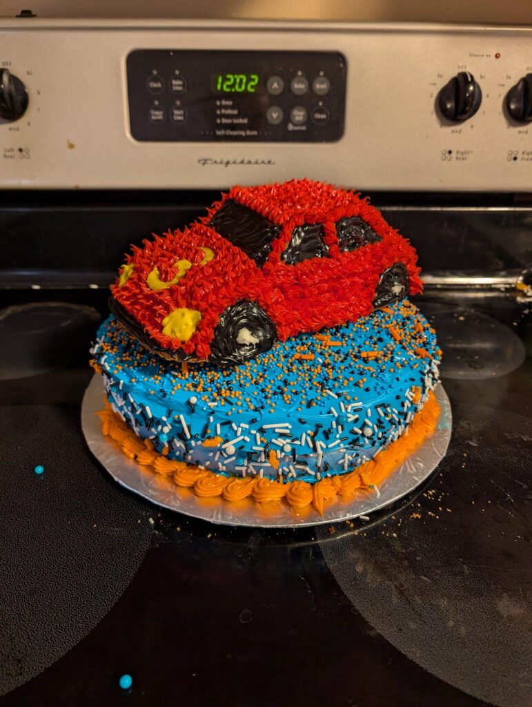 Made my son this Hot Wheels cake for his birthday.