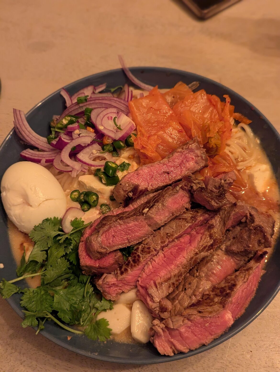 Proper British steak ramen
