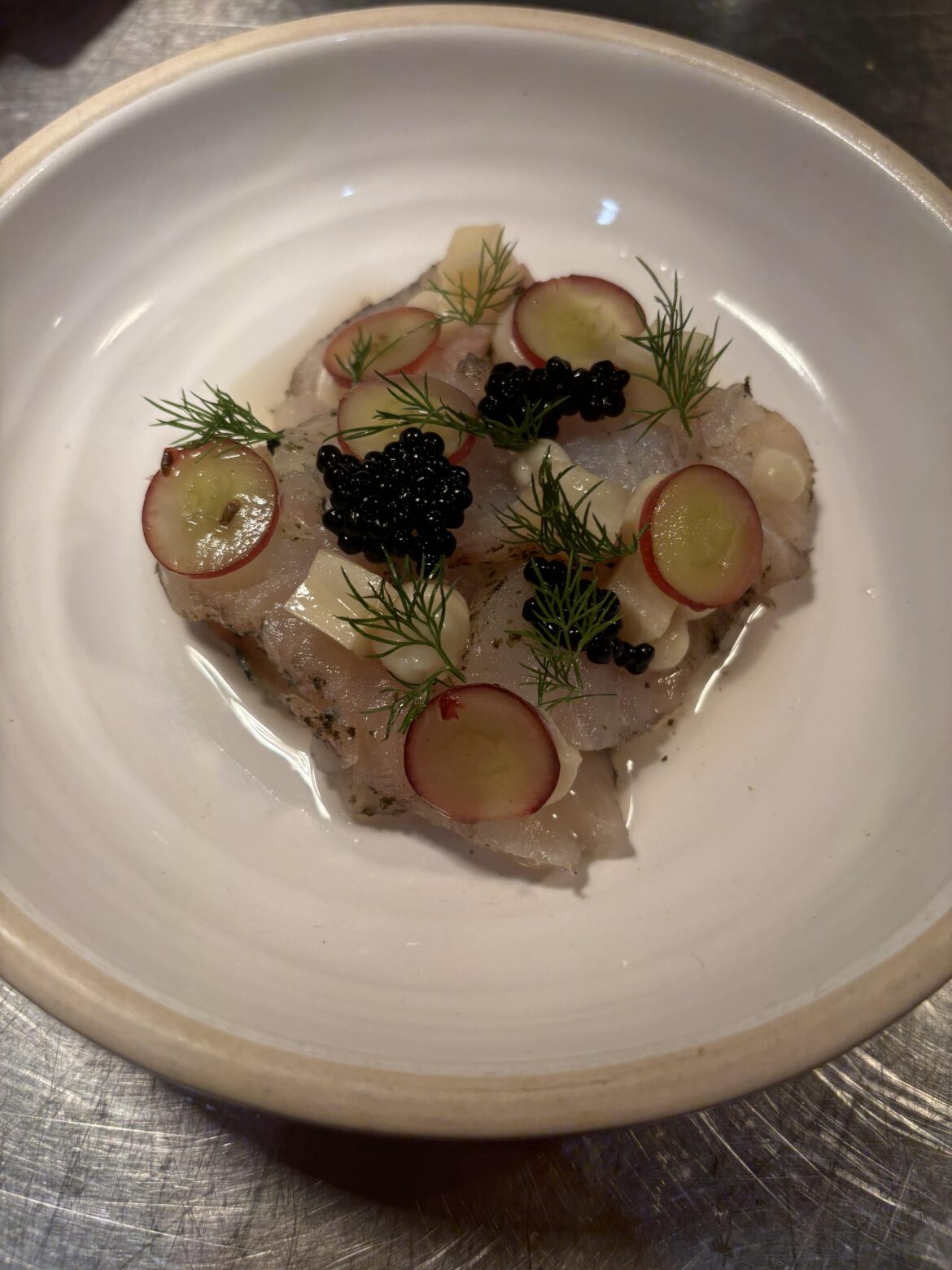 Seaweed cured cod loin