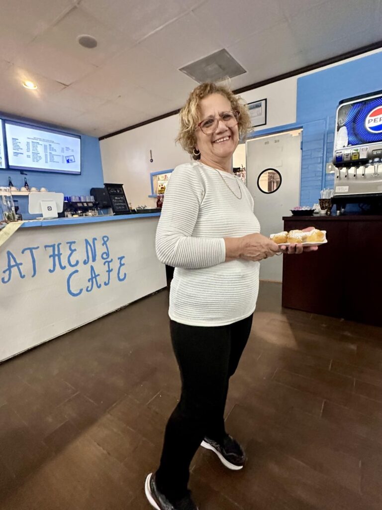 Saw a familiar face at the new Athens Cafe 🇬🇷