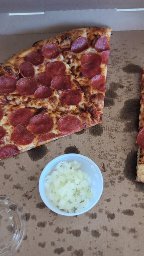 Free onions with Costco Pizza