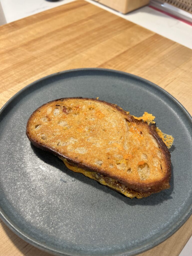 Crispy grilled cheese