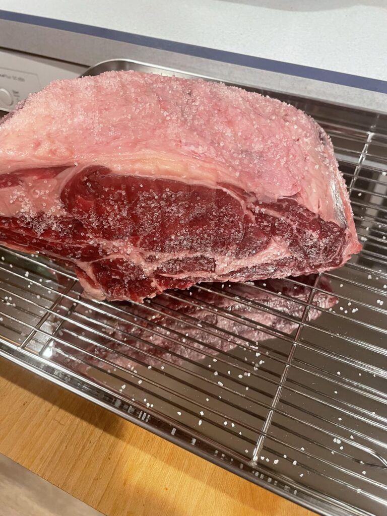 Dry brined prime rib for the party