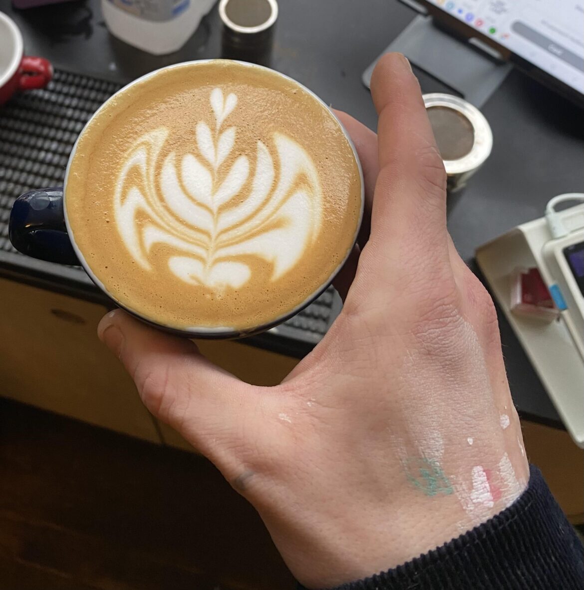 Poured this nice, slowsetta inverted with a tulip stack today!