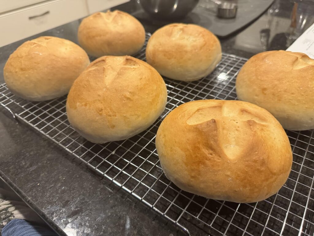 I made bread bowls!