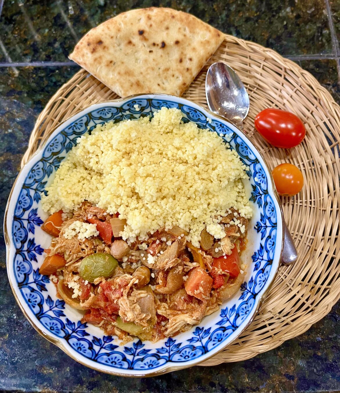 Moroccan chicken stew & couscous