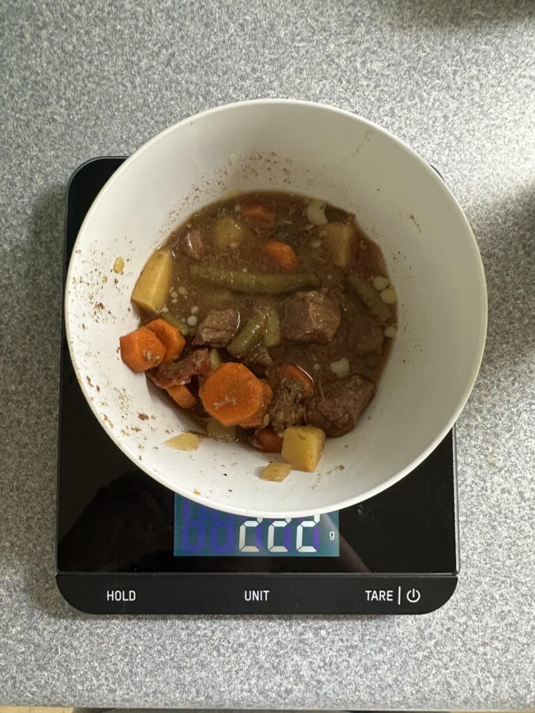 calories for beef stew?