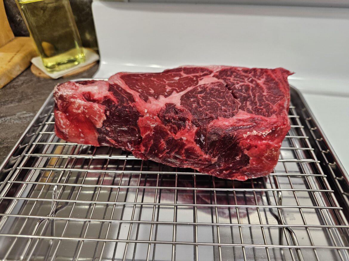 Two inch Ribeye, dry brined 48 hours. Reverse sear or Sous Vide?