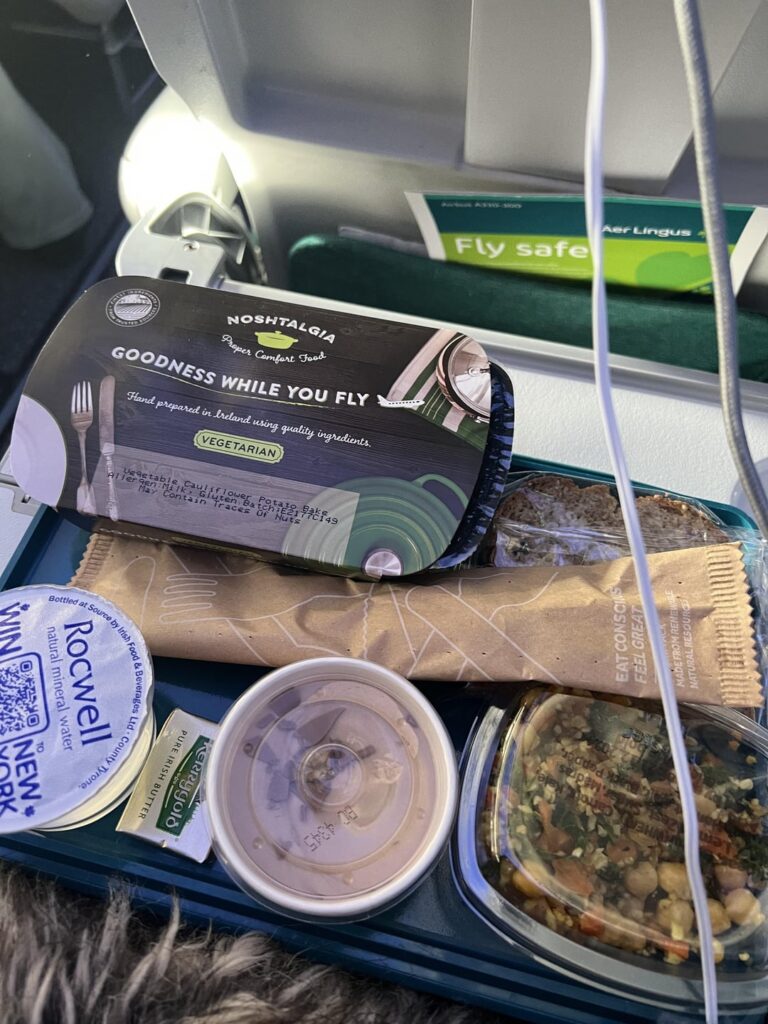 Air Lingus in flight meal, how many calories?
