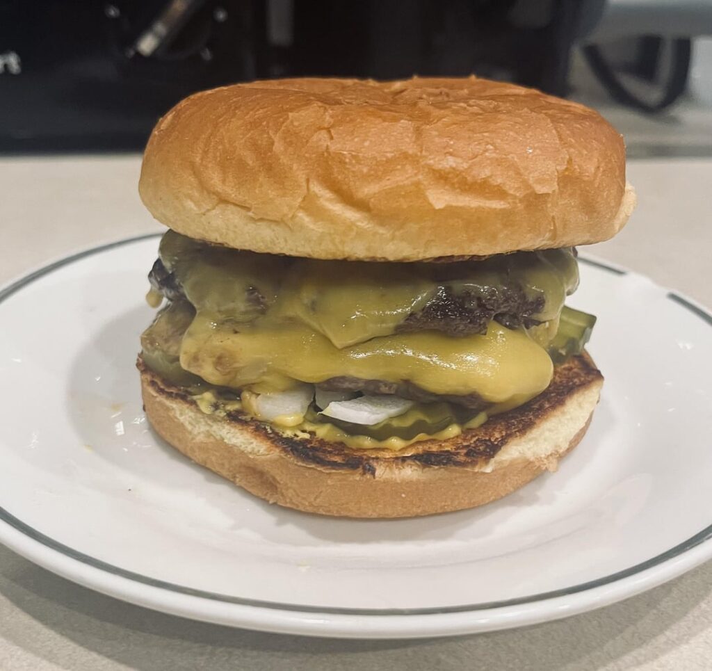 A Simple Double Cheeseburger
