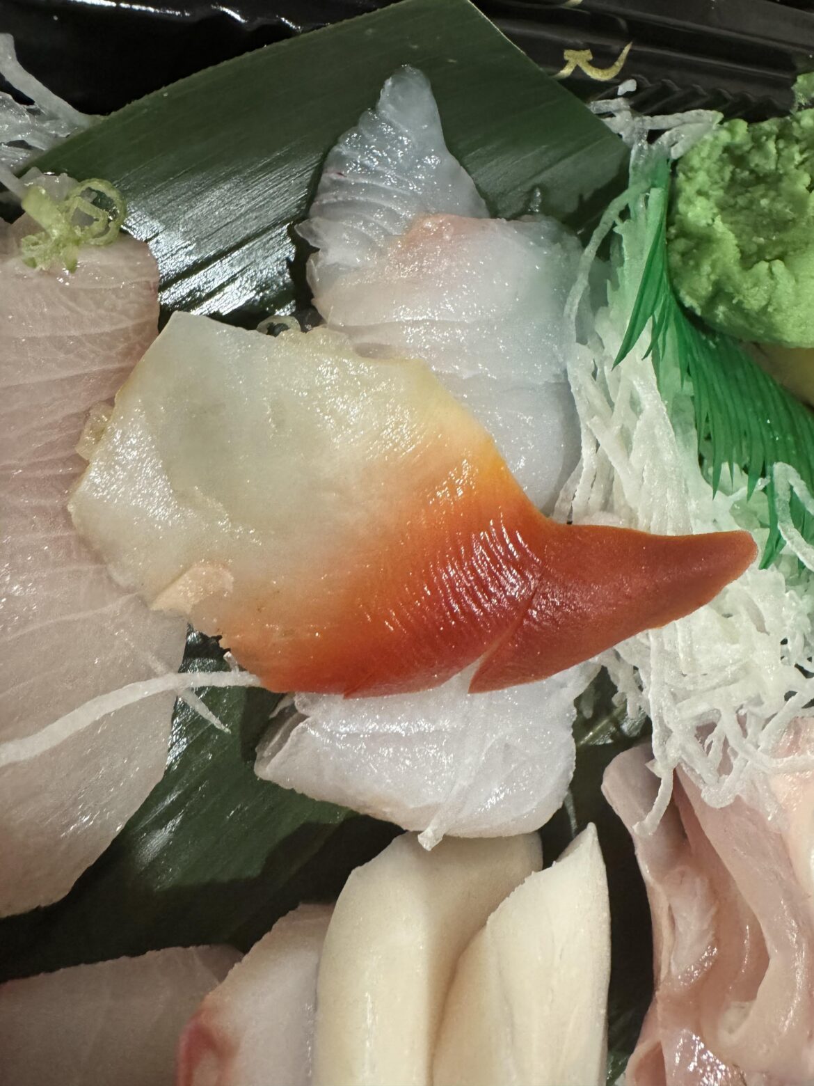 What is this? First time it’s come in the sashimi order.