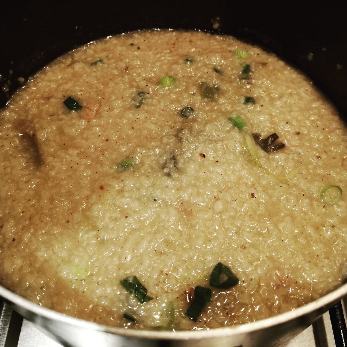 duck congee from leftovers