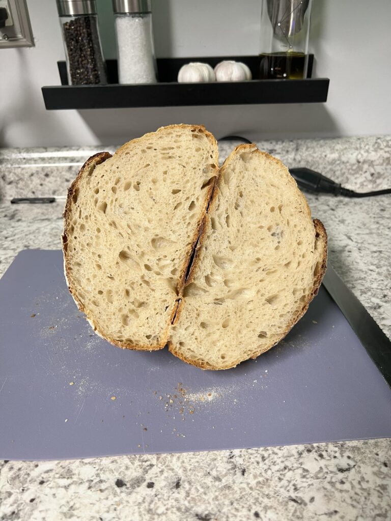 Had to share my first ever sourdough loaf. It was touch and go there but he pulled through.