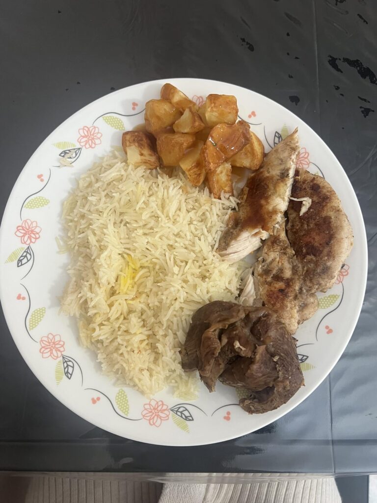 Please give calorie estimates for this meal, some details in desc Please give calorie estimates for this meal, some details in desc