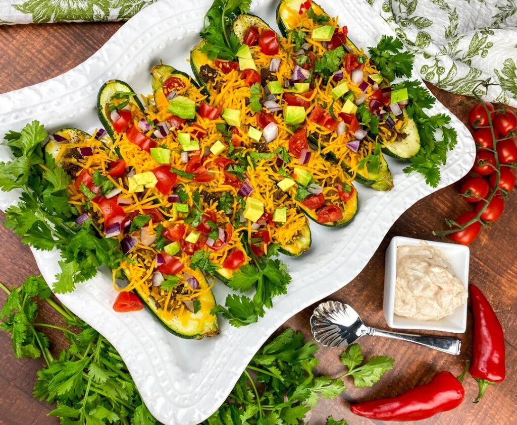 Burrito Zucchini Boats
