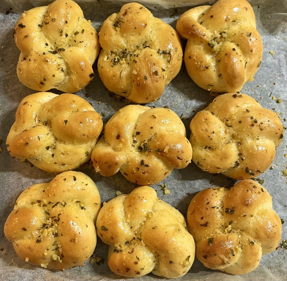 First ever garlic knots!