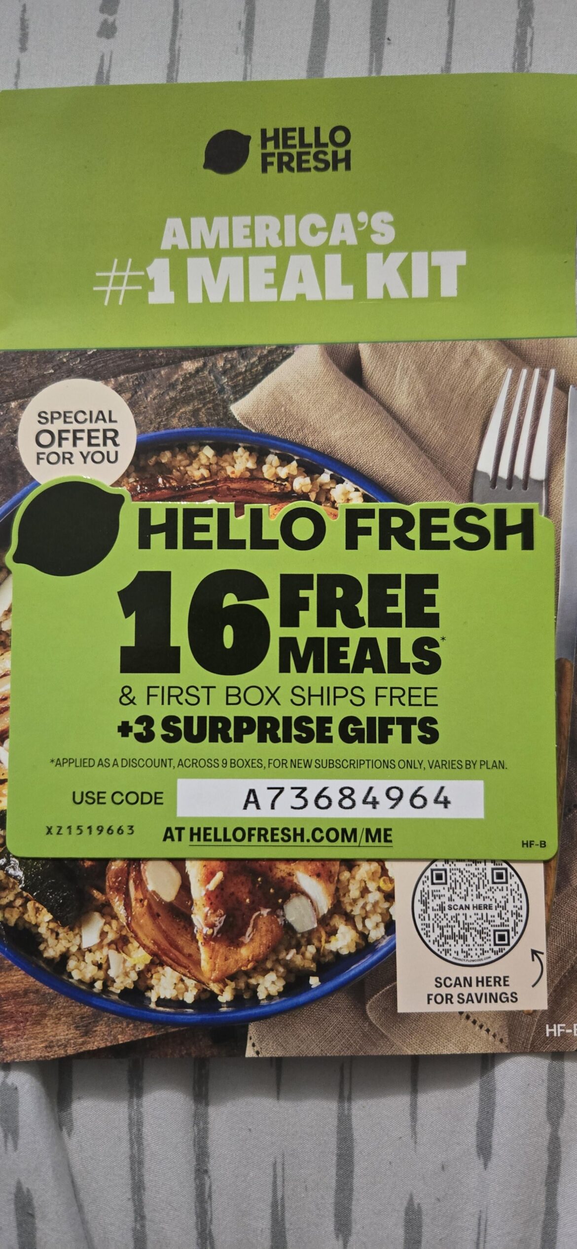 16 free meals