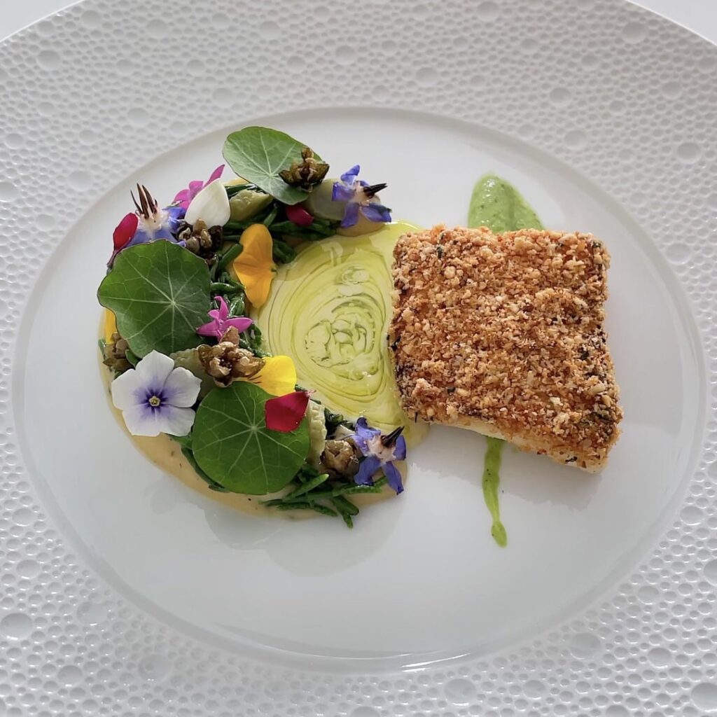 Hazelnut-Crusted Halibut