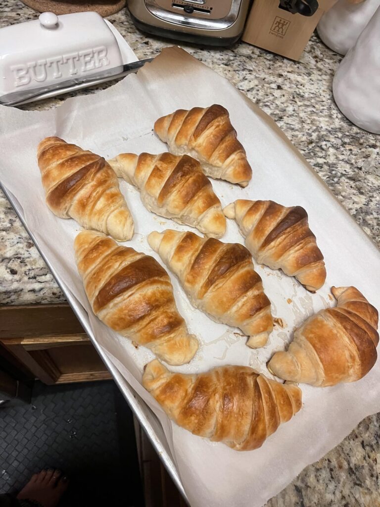 Sourdough croissants
