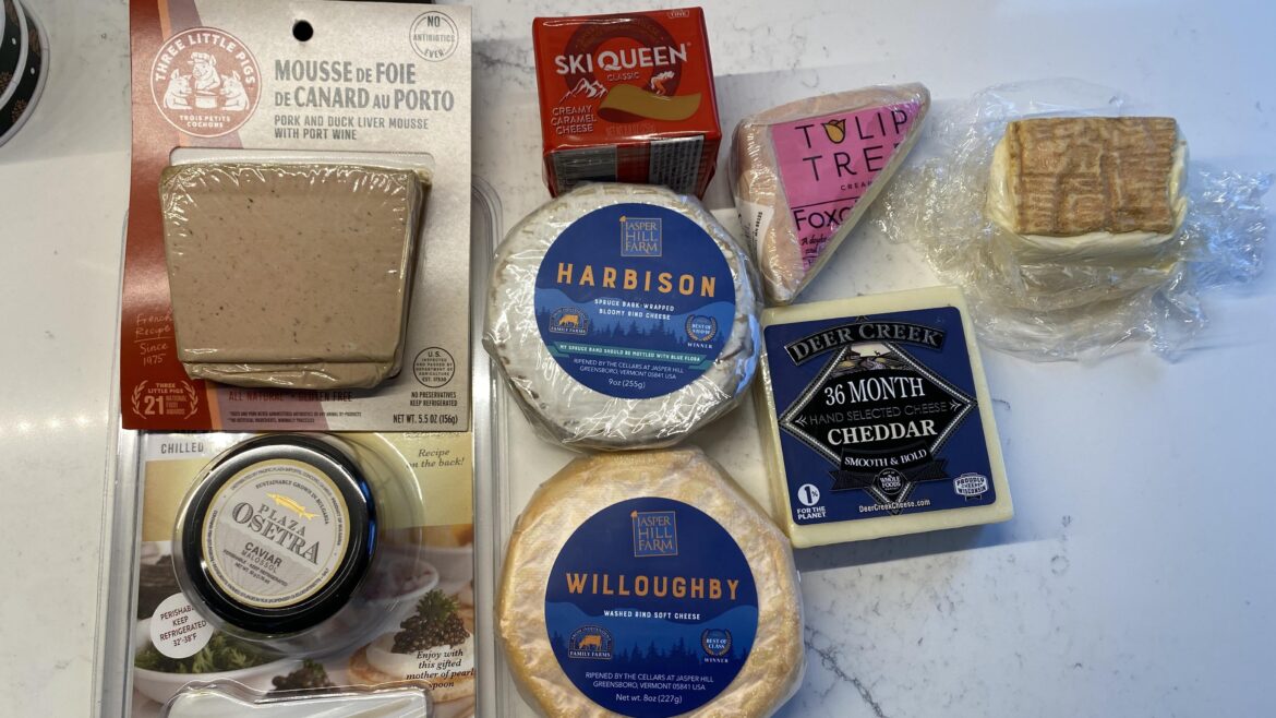 Our holiday treats / mostly cheese