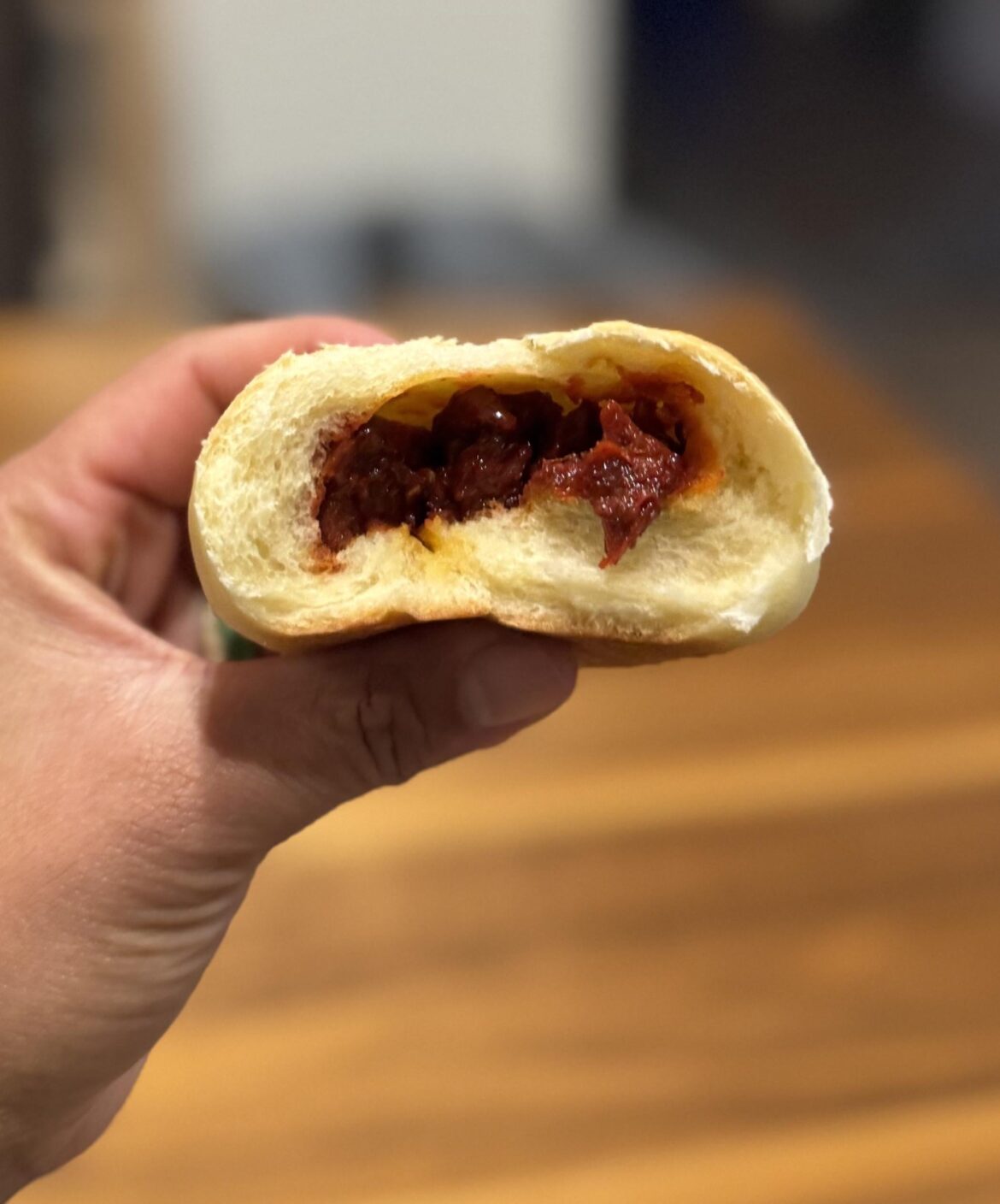 Homemade barbecue pork bun!