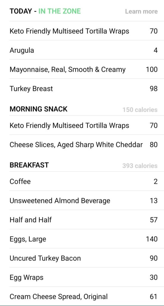 My 1500 calorie day