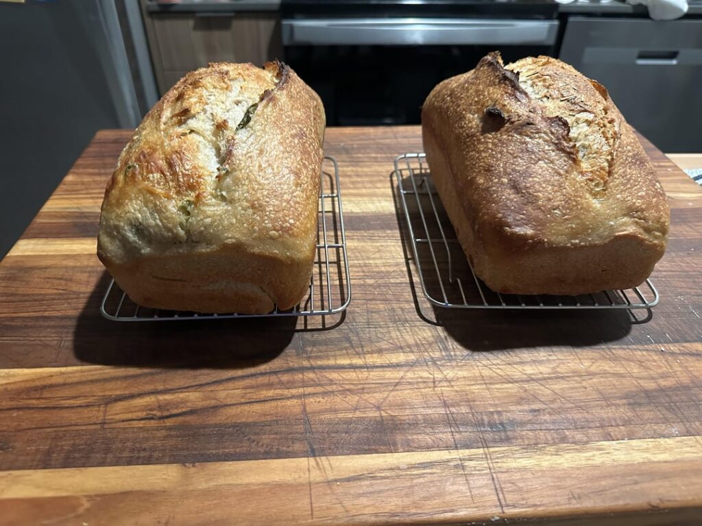 It was my first time using loaf pans. Toasting bread = avocado toast.