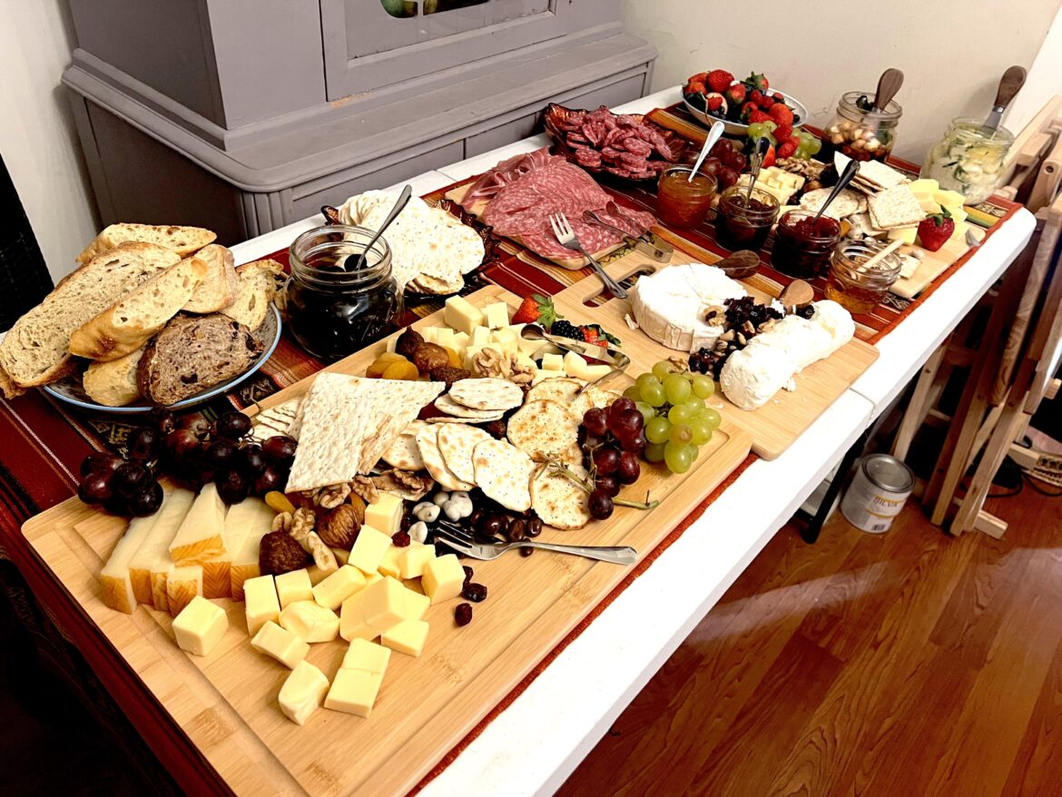 My first thrown together charcuterie board at Thanksgiving