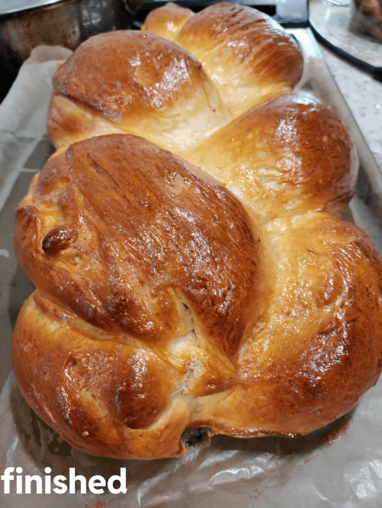 My daughter was inspired by playing Skyrim and asked if we could make braided bread today. I let her do all the steps I just walked her through it. I'm very proud of her.