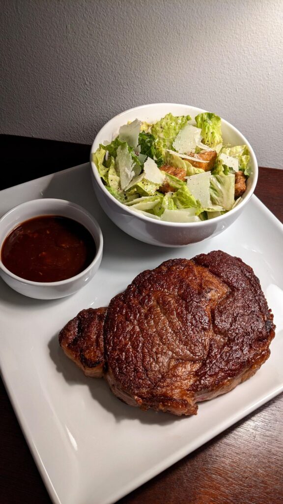 Prime Ribeye & Cesar Salad. One of my favorite combos
