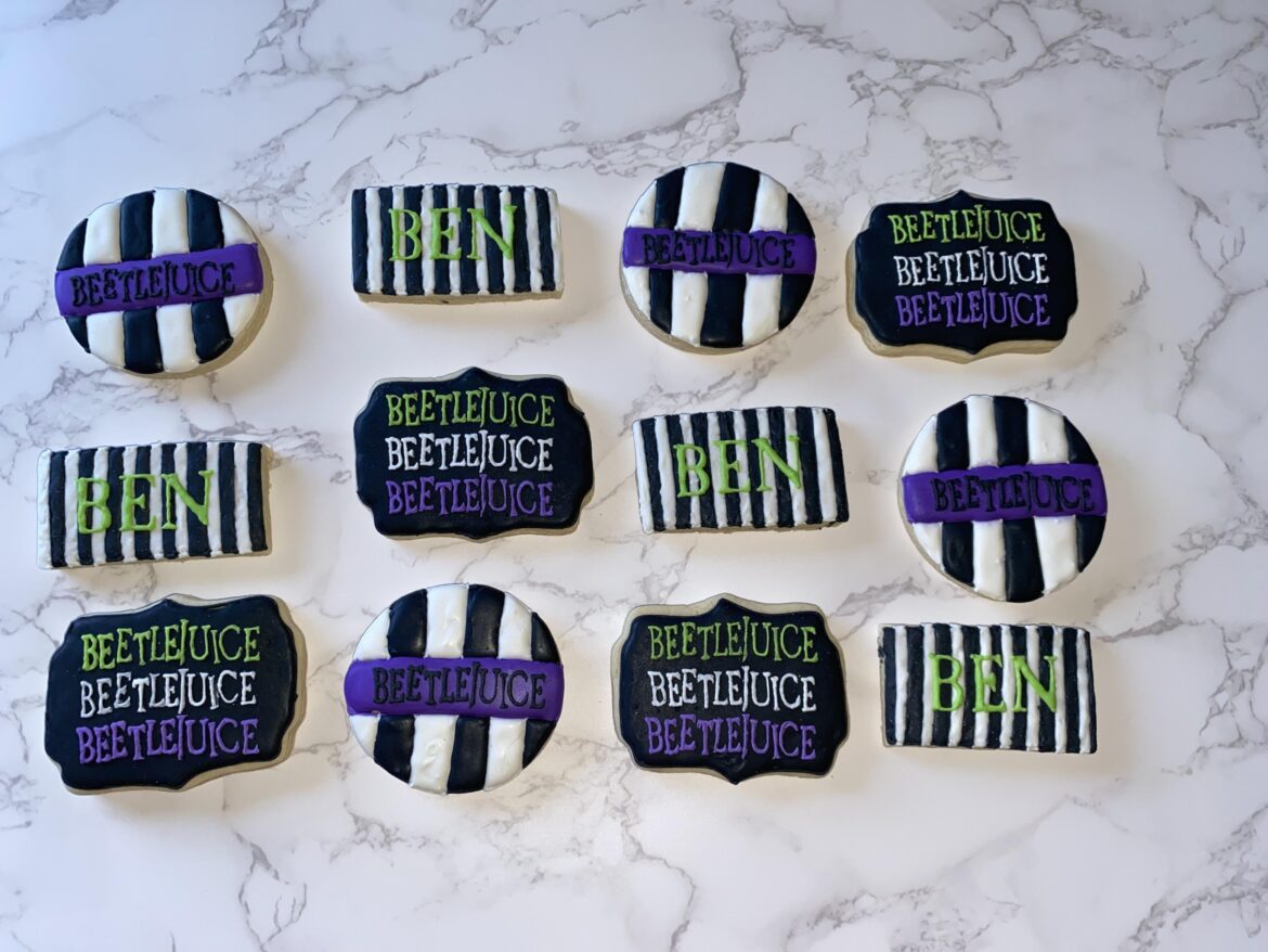 Beetle juice cookies I made for a friend.