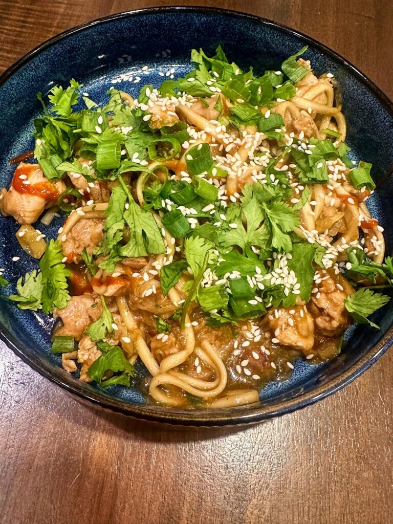 Umami-Ginger Chicken Lo Mein