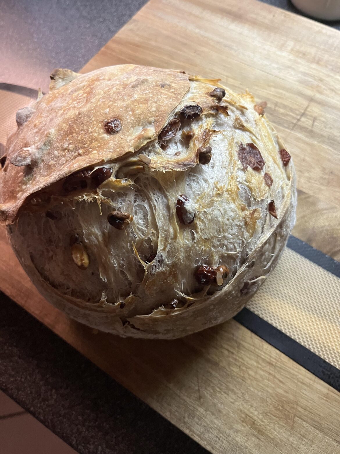 First day back to work from maternity leave…fresh cranberry walnut makes it a little better :’)