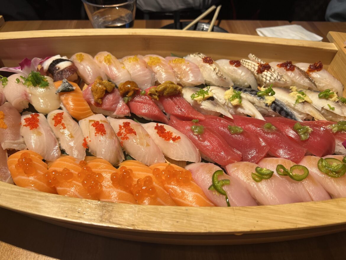 Sushi boat with the family