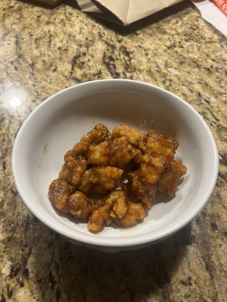 cal estimate for orange chicken from panda express?
