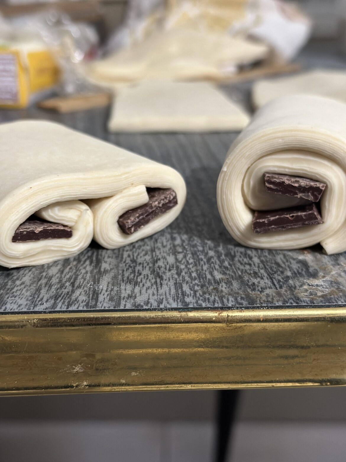 What’s the difference in these two pain au chocolat folding styles? What’s the difference in these two pain au chocolat folding styles?
