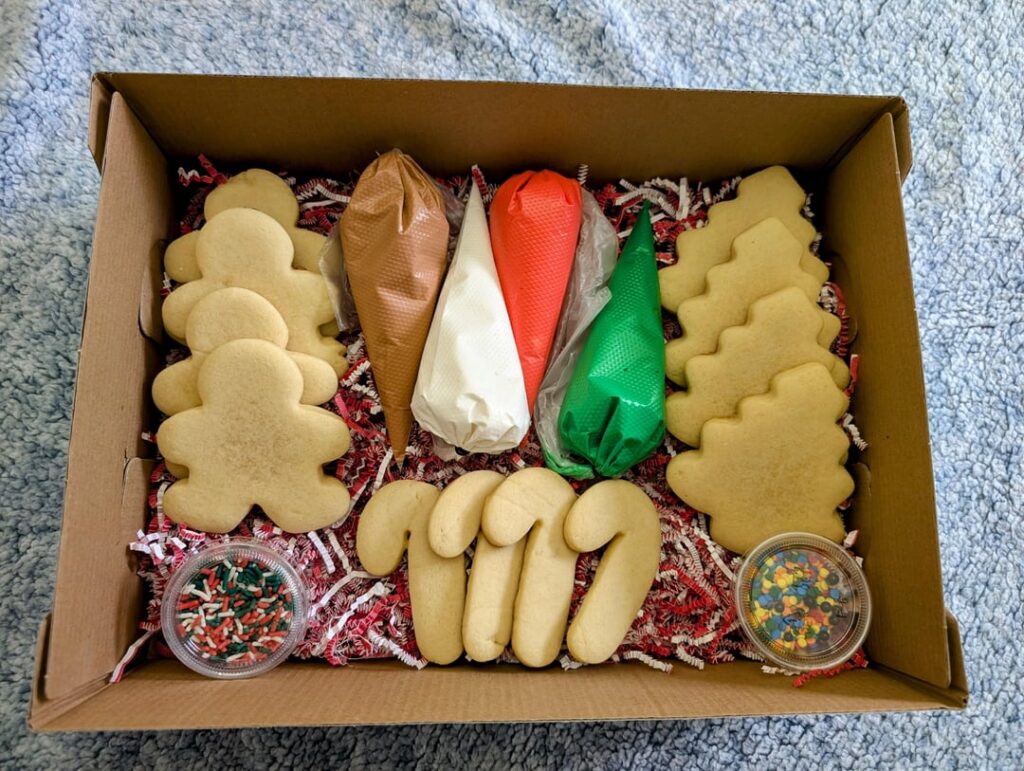 Late Christmas cookie kit.