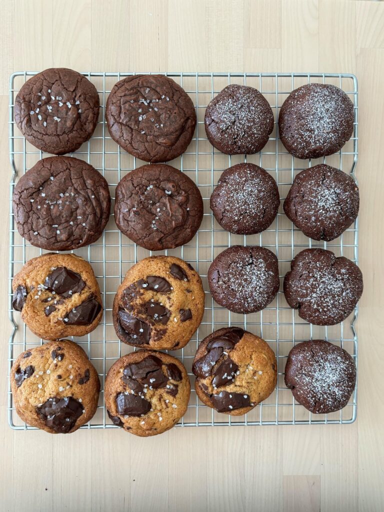 Three types of chocolate cookies 🍫