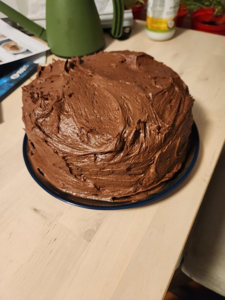 Alone on Christmas but I made a cake
