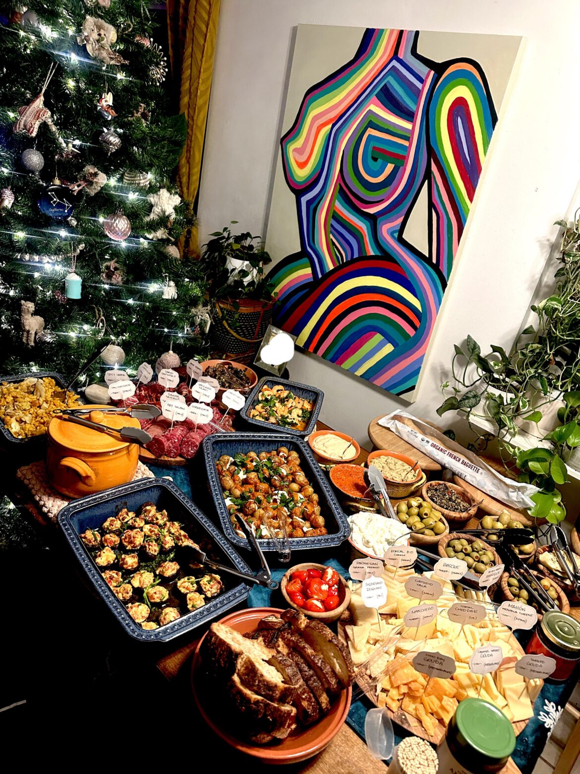 Tapas inspired grazing table for my birthday dinner