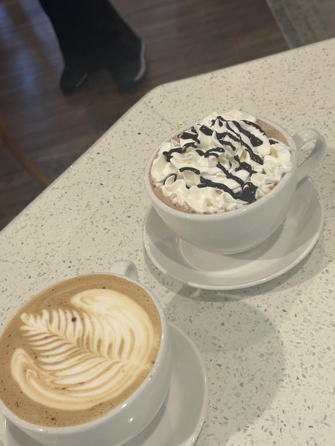 Dirty chai and hot chocolate❄️