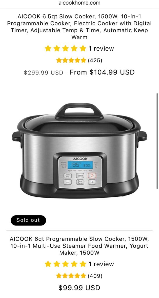 Does anyone have any experience with this brand? AICOOK?