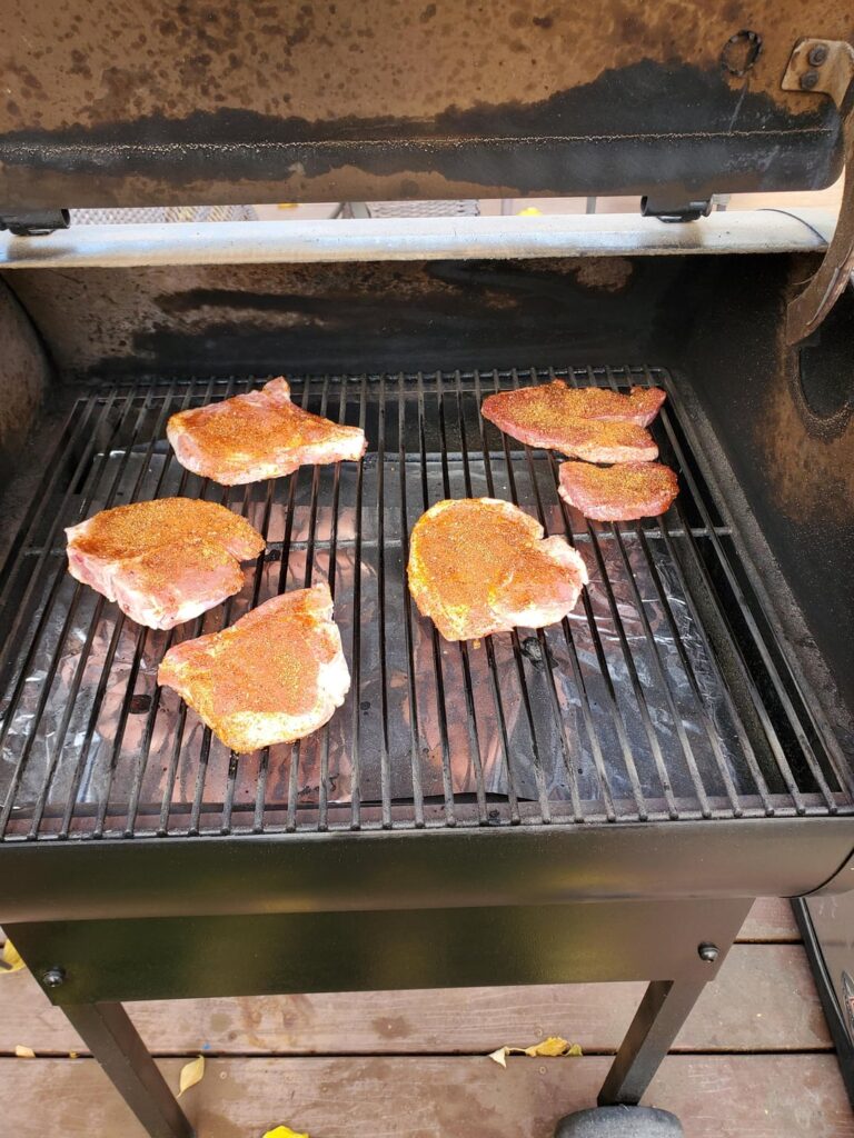 Pork chops and left over steak