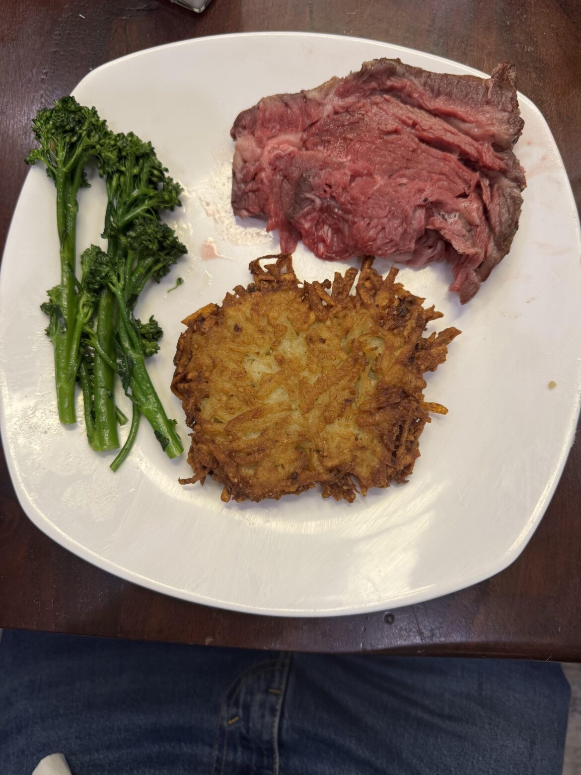 Chanukah latkes and prime rib!