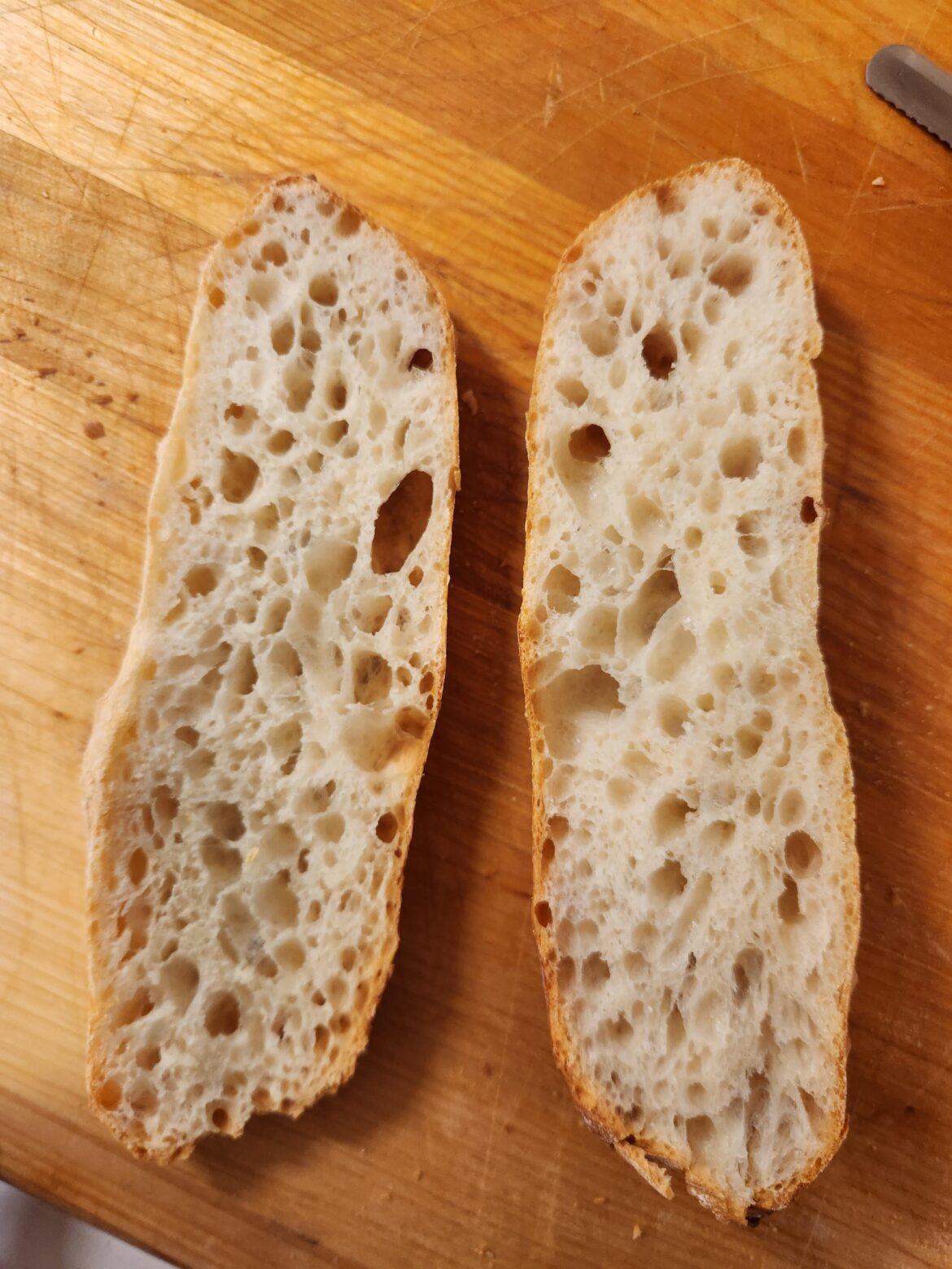 How does the crumb look on my baguette?